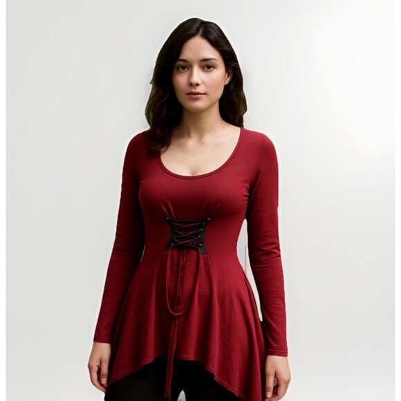 Corset Top Renaissance Sz M Punk Fairy Whimsygoth Cosplay Dark Academia Witch - Picture 3 of 13